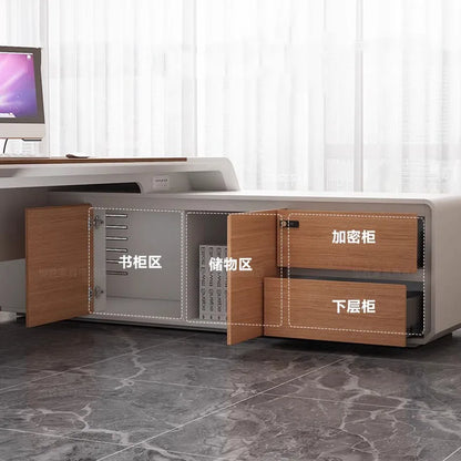 Luxury Writing Office Desk Italian Workstation Corner Storage Reception Office Desk Drawers Escritorios De Oficina Furniture