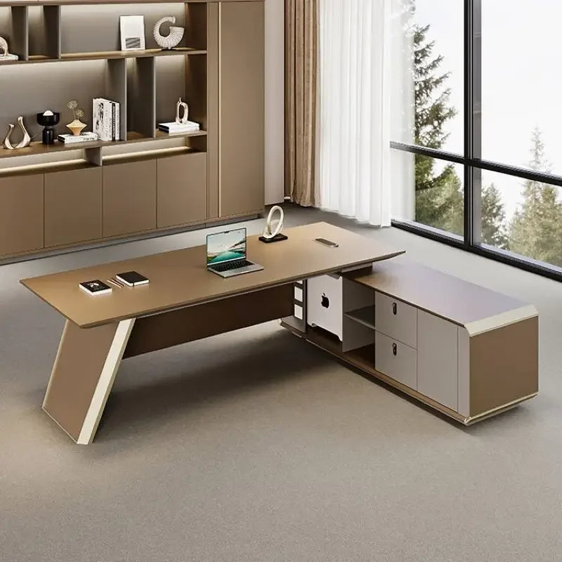 New fashionable and simple office desk boss desk chair combination middle shift desk general manager office furniture