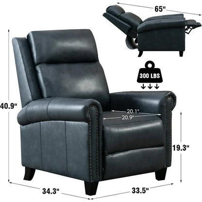 Modern leather filled seats, adjustable single sofa,home theater with backrest and footrest, lounge chair in bedroom, club chair