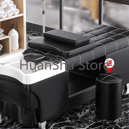 Hairstyle Beauty Shampoo Chair Water Therapy Headspa Shampoo Chair Wash Hair Stylist Chaise Coiffure Salon Furniture LJ50SC