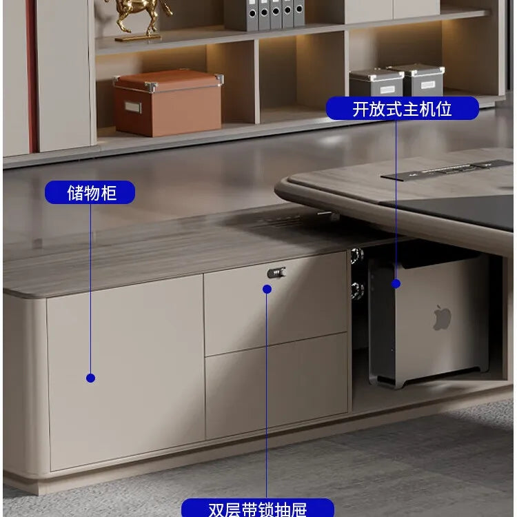 President of Boss Table Simple modern office desk and chair combination light luxury paint Dabantai atmospheric office furniture