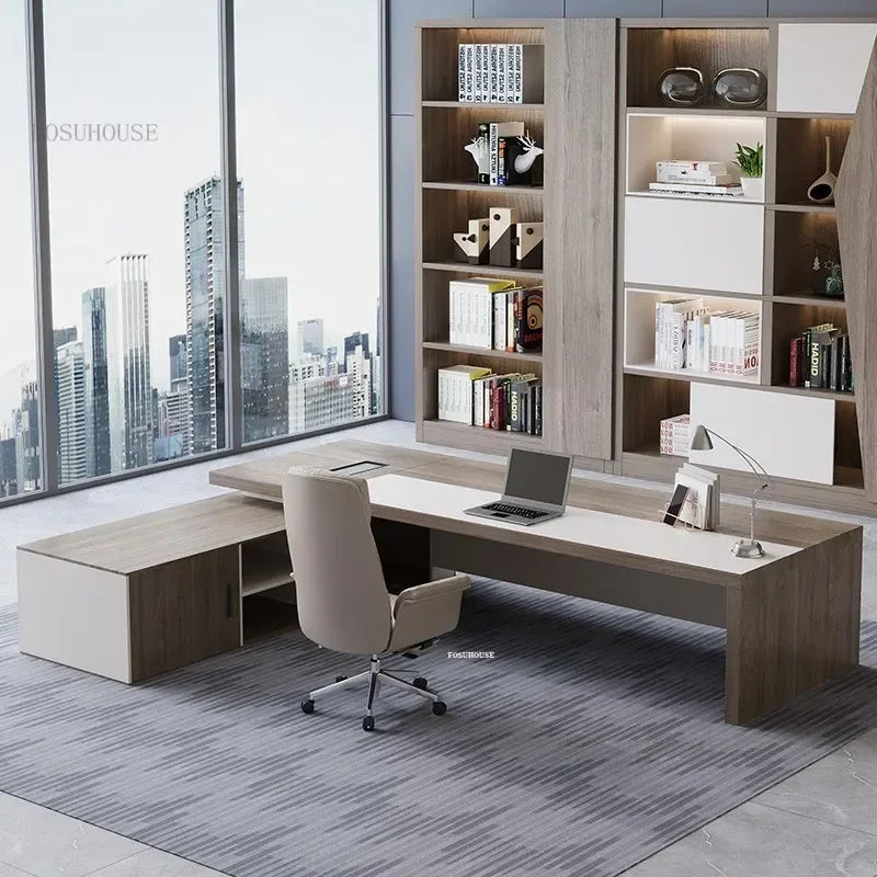 Minimalist Boss Single Desk Office Furniture Nordic Computer Desks Office Manager Table Desk and Chair Set T T u