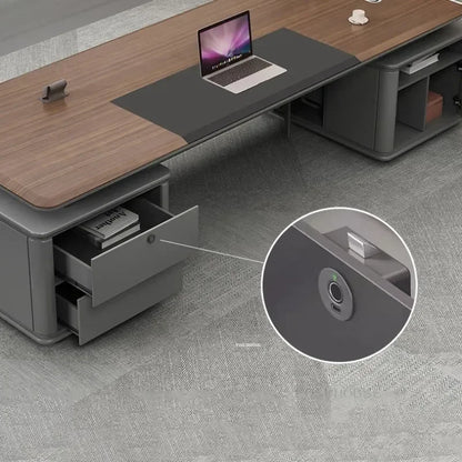 Luxury L-shape Office Furniture Minimalist Boss Desk Executive Desk General Manager Office Computer Desk Table for Boss u