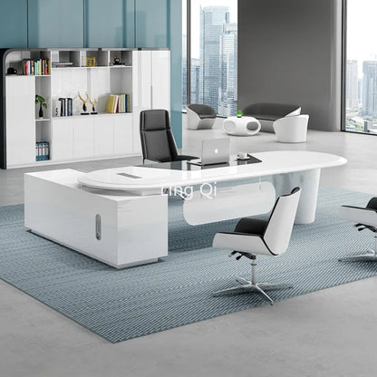 Light Luxury High Quality Office Desk Organizer Makeup Work Art Computer Desks Secretary Reception Escritorio Desk Furniture