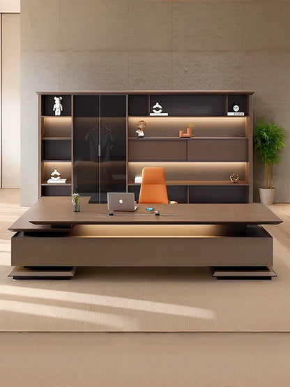 Luxury L-shaped desk for presidents and chairmen