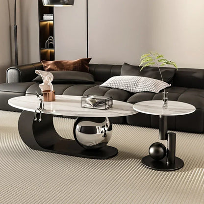 Nordic Retractable Coffee Table Living Room Home Design Rock Plate Luxury Minimalist