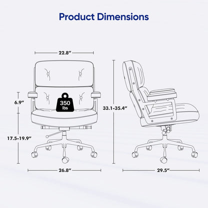 Genuine Leather Executive Desk Chair