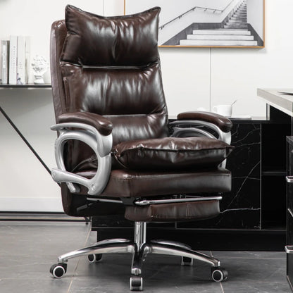 Luxurious Leather Office Chair Massage Comfort Home Boss Gaming Chair Vanity Living Room Sillas De Oficina Office Furniture Girl