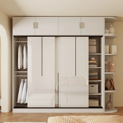 Wood Clothes Wardrobe Storage Full Size Hotel Closet Systems Wardrobe Bedroom Cabinets Doors Ropero Armables Home Furniture