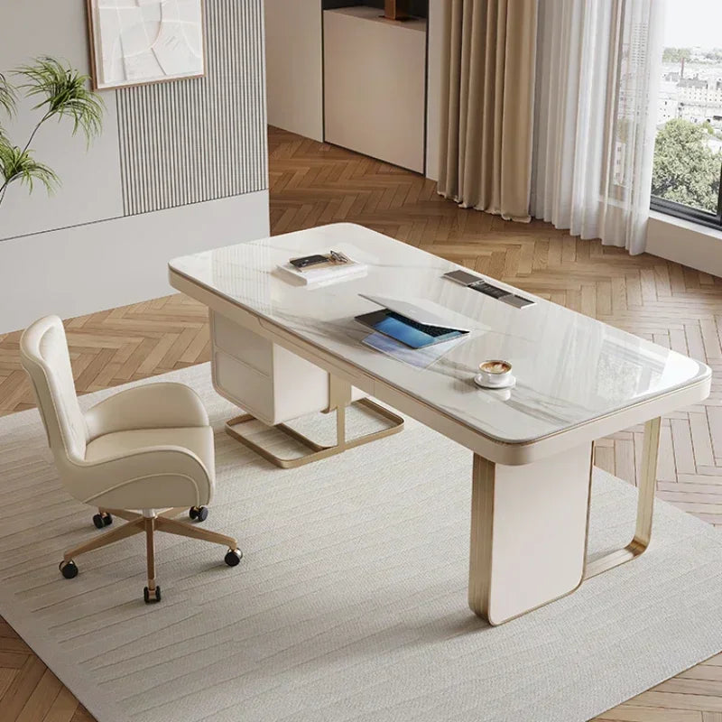Light luxury slate office desk