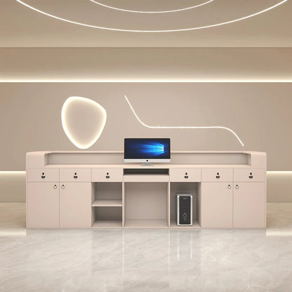 Table Atelier Office Secretary Furniture Reception Desk Modern Aesthetic Salon Counter Cosmetics Leggio Center Advanced WJX