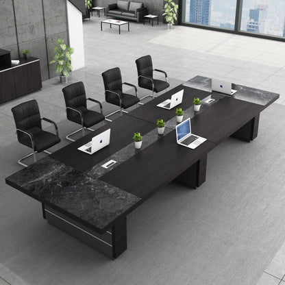Luxury Eco-Friendly Boardroom Conference Desk &amp; Chair Set