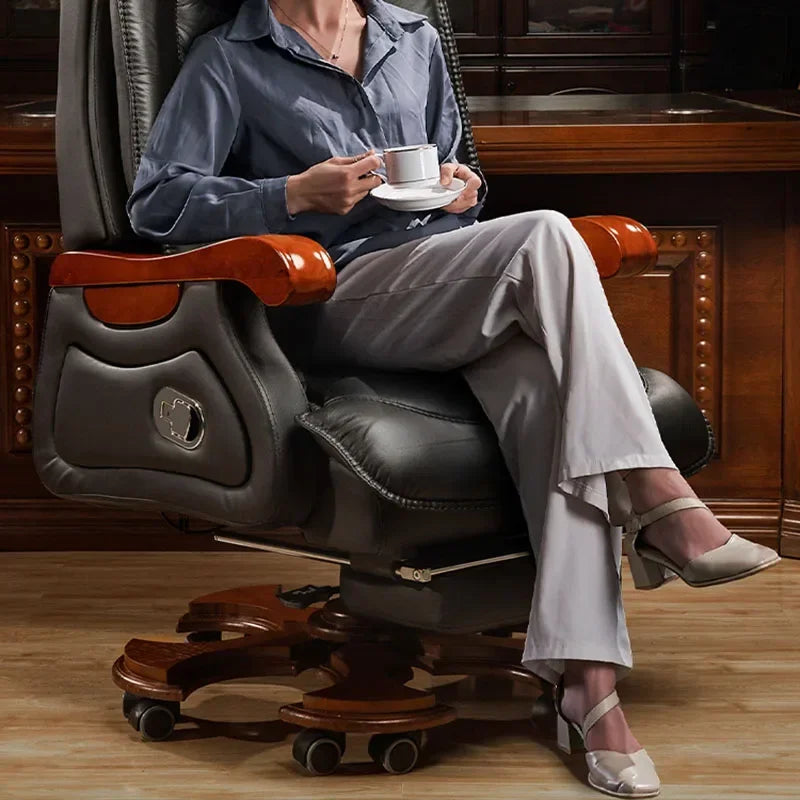Massage Lounge Office Chair Chaise Swivel Leather Luxury Black Accent Conference Sillas De Oficina Room Furniture