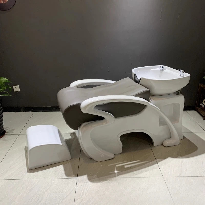 Professional Recliner Shampoo Chair Spa Supplies Hairdresse Shaving Salon Chairs Luxury Simple Shead Spa Massage Bed Furniture
