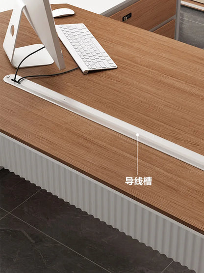 Light luxury boss desk large class chairman office desk chair combination president high-end desk