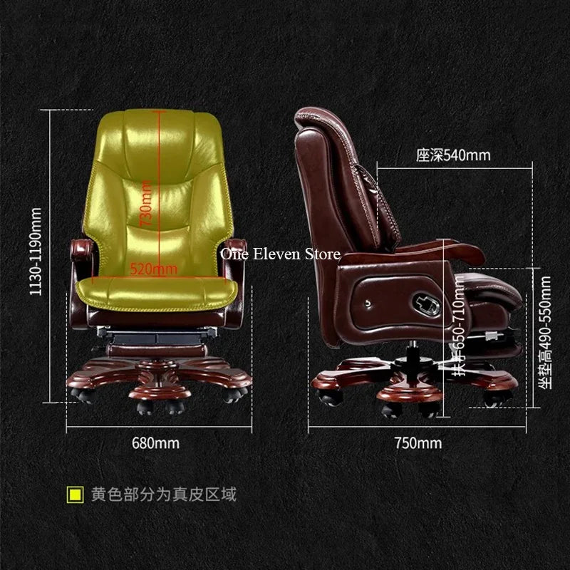 Writing Office Chair Recliner Leather Gaming Comfy Ergonomic Chairs Relaxing Individual Armchair Chaise De Bureaux Relax Pc