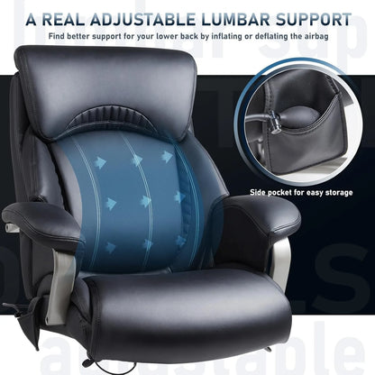 US Big and Tall Office Chair 500lbs-Heavy Duty Ergonomic Computer Chair with Extra Wide Seat, High Back Executive Large Desk