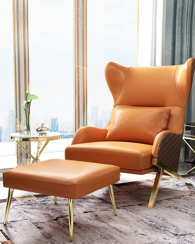 Custom Nordic luxury leather tiger chair: