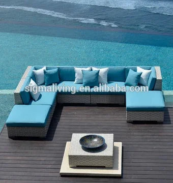 Hot sale outdoor furniture rattan garden patio coffee table and chair set
