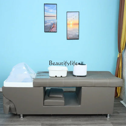 Thai Shampoo Chair Head Massage for Hair Salon Lying Flat Flushing Bed