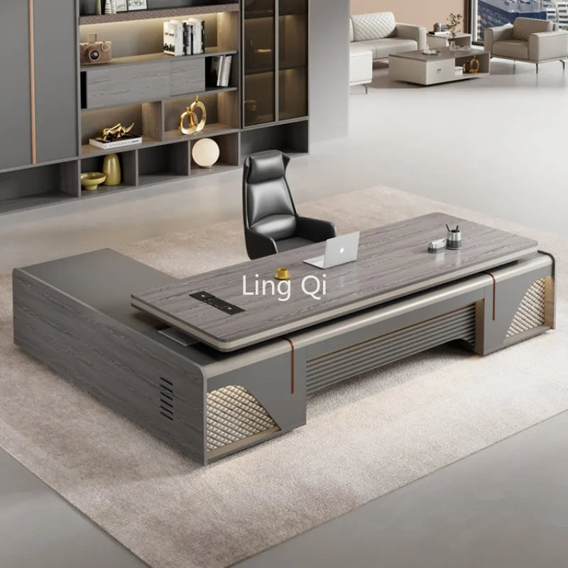 High-Quality European L-Shaped  Office Desk