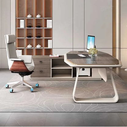 Corner Large Office Desk Organizer Storage Bedroom Coffee Gaming Office Desk Computer Home Drawers Table De Bureau Furniture