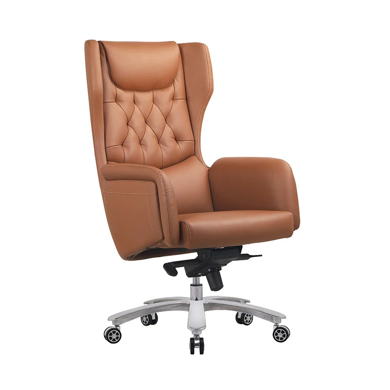 Manufacturer’s Executive Boss Chair: Revolving Leather Office Chair