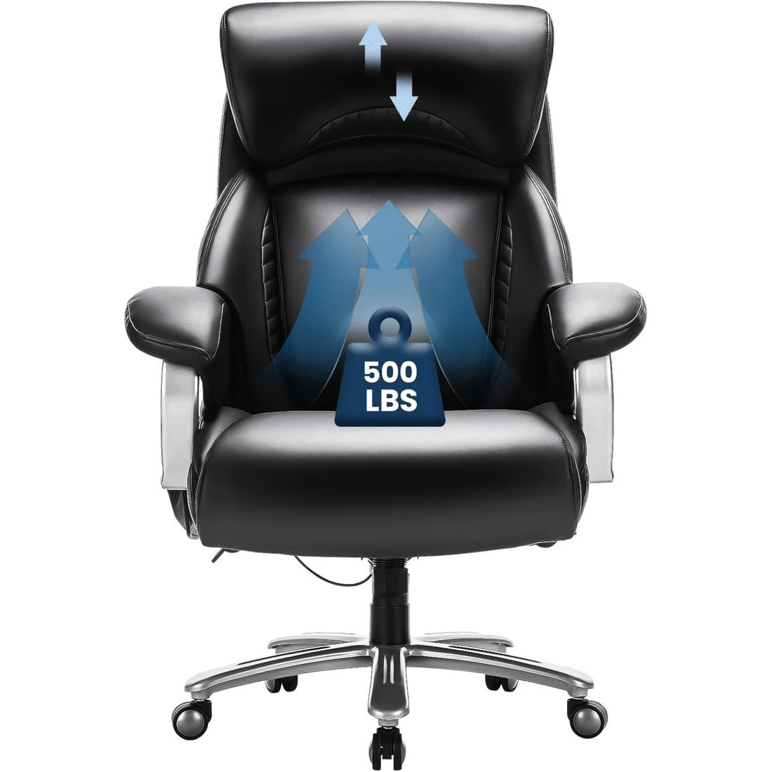US Big and Tall Office Chair 500lbs-Heavy Duty Ergonomic Computer Chair with Extra Wide Seat, High Back Executive Large Desk