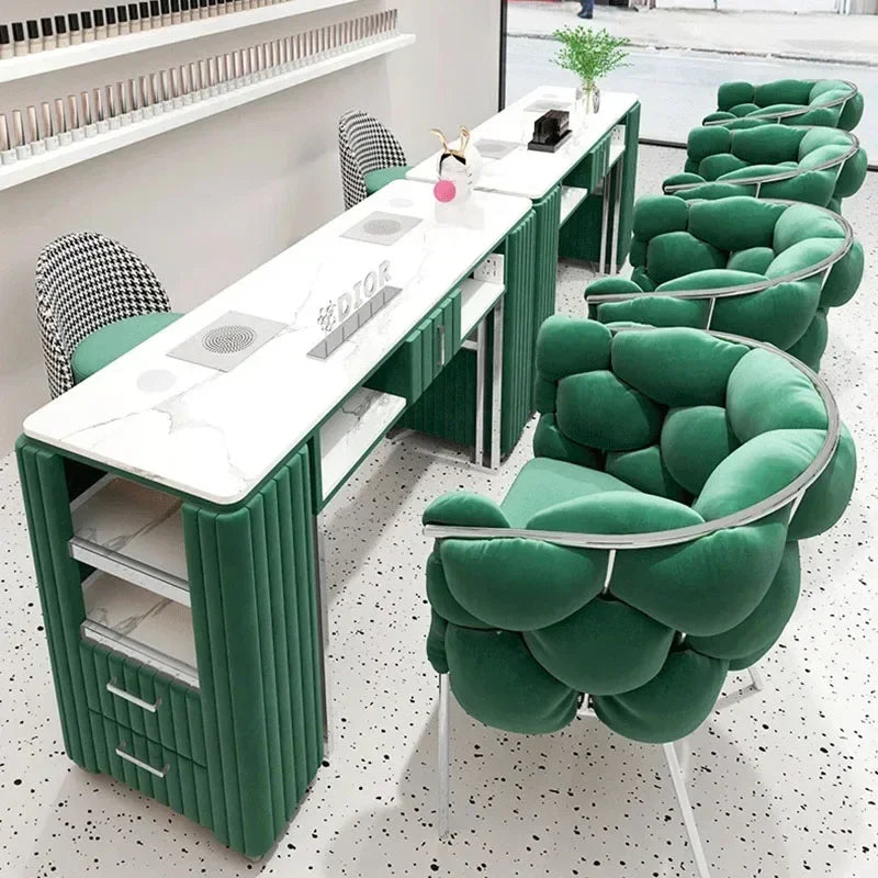 Manicure Table for Nails Portable Nail Coffee Tables Arm Rest Hairdressing Salon Furniture Chair Mesa Designer De Canto Station