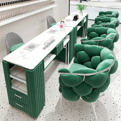 Manicure Table for Nails Portable Nail Coffee Tables Arm Rest Hairdressing Salon Furniture Chair Mesa Designer De Canto Station