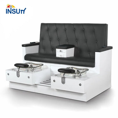 Luxury nail equipment double seats foot spa massage manicure and pedicure chair for sale