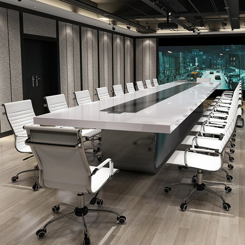 Long strip table, simple modern office furniture, large negotiation table, conference desk, office worker&