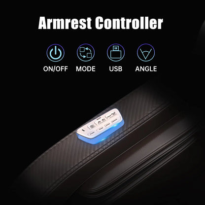 Real Relax PS6000 Zero Gravity SL Track Full Body Shiatsu Body Scan Handrail Shortcut Key Heat Foot Roller Massage Chair
