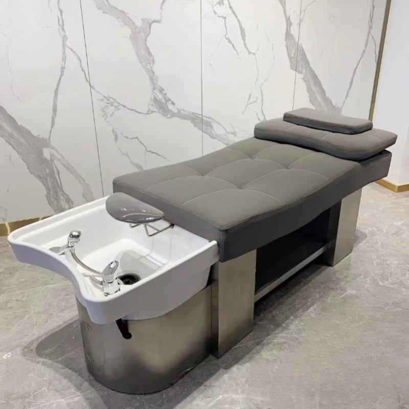 Stainless Steel Beauty Shampoo Chairs Thai Spa Comfort Hairdressing Japanese Minimalistic Cabeceiras Washing Commercial Wash