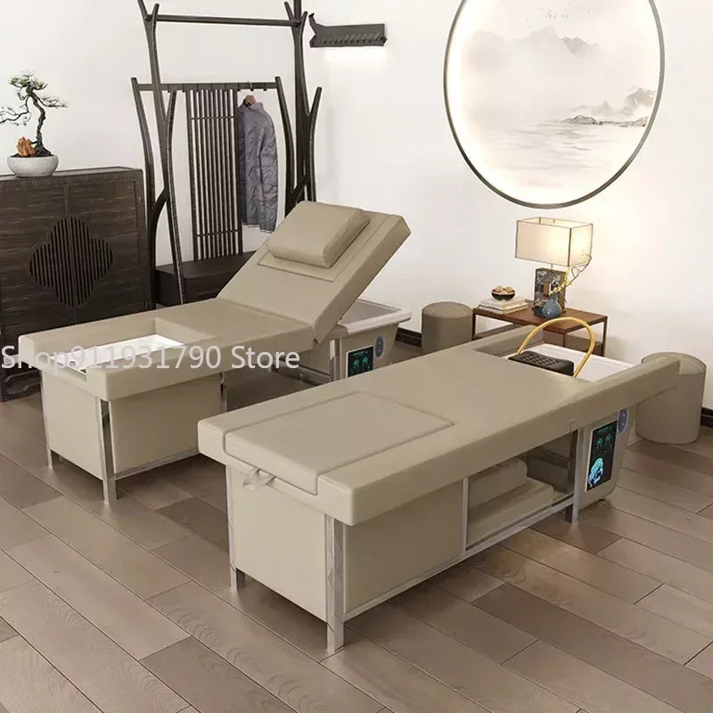 Head Spa Shampo Chair Pedicure Spa Adjust Sink Luxury Hair Wash Bed Foot Basin Massage Shampouineuse Salon Equipment MQ50XF