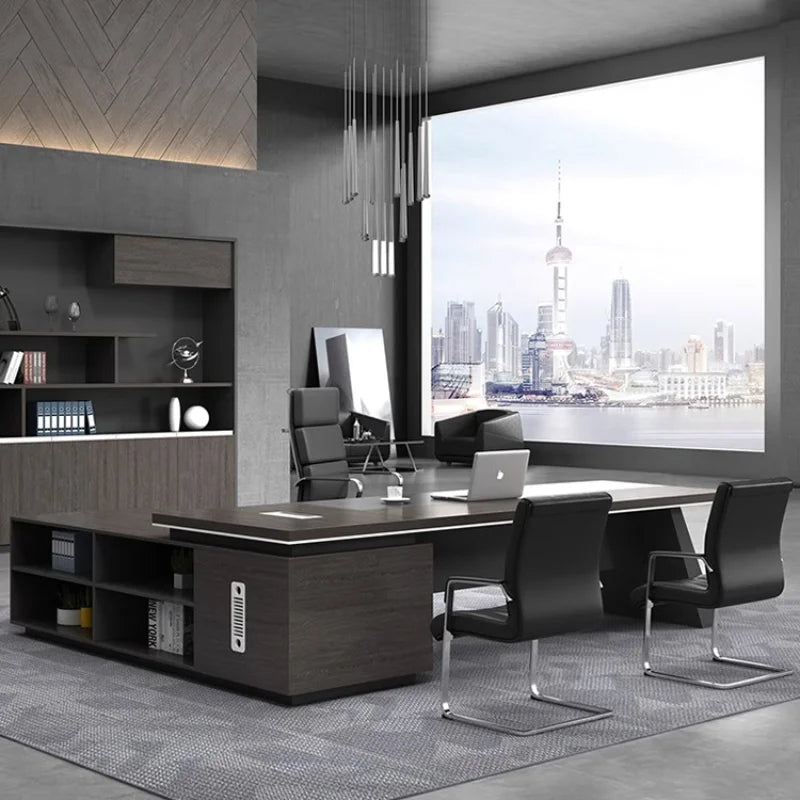 Professional L-Shaped Executive Desk