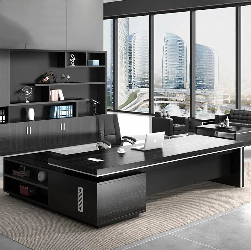 Light Luxury Minimalist L-Shaped Office Desk