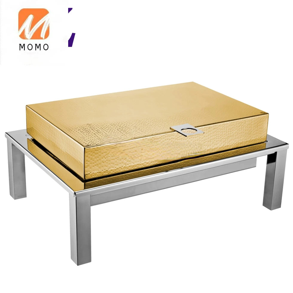 Handmade Hammered Chafer – Gold Buffet Catering Equipment for Buffet Service, Xingpai Chafing Dish.