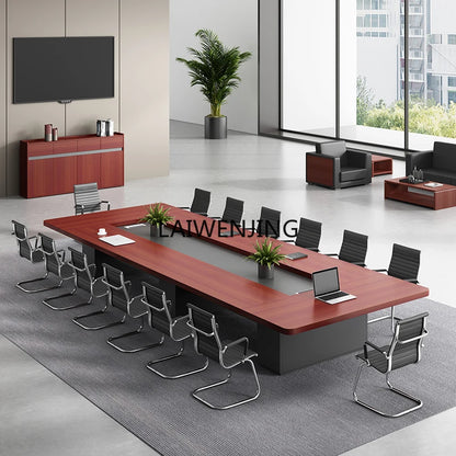 MJY Office Large Simple Rectangular Reception Panel Training Room Table and Chair Combination