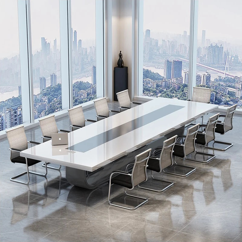 Long strip table, simple modern office furniture, large negotiation table, conference desk, office worker&