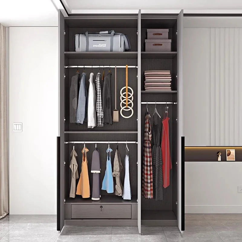 Simple Storage Wardrobes Wooden Hanging Dressers Baby Cupboard For Clothes Free Shipping Kids Armario De Ropa Home Furniture