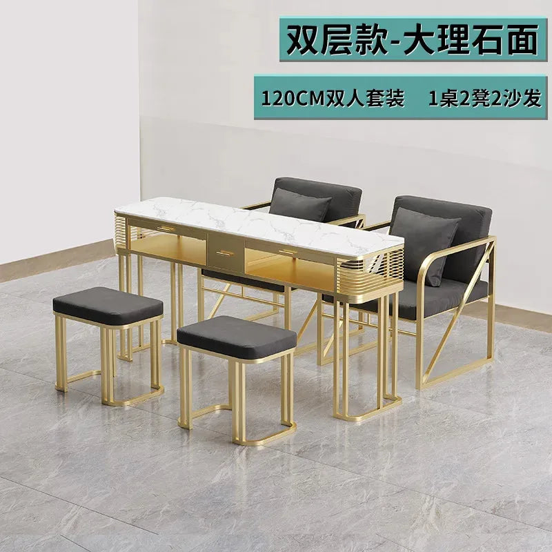 Modern Portable Nail Table Receptionist Exquisite Portable Table Manicure Nail Designer Tavolo Manicure Salon Furniture MQ50NT