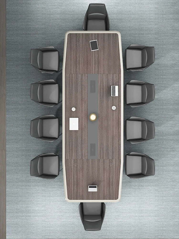 Lacquered conference table Long table Modern large training table Rectangular desk thickened