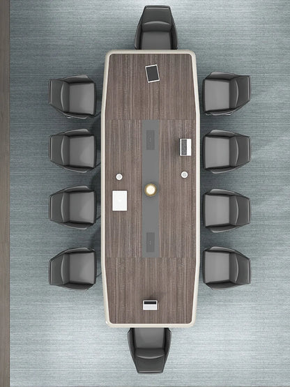 Lacquered conference table Long table Modern large training table Rectangular desk thickened