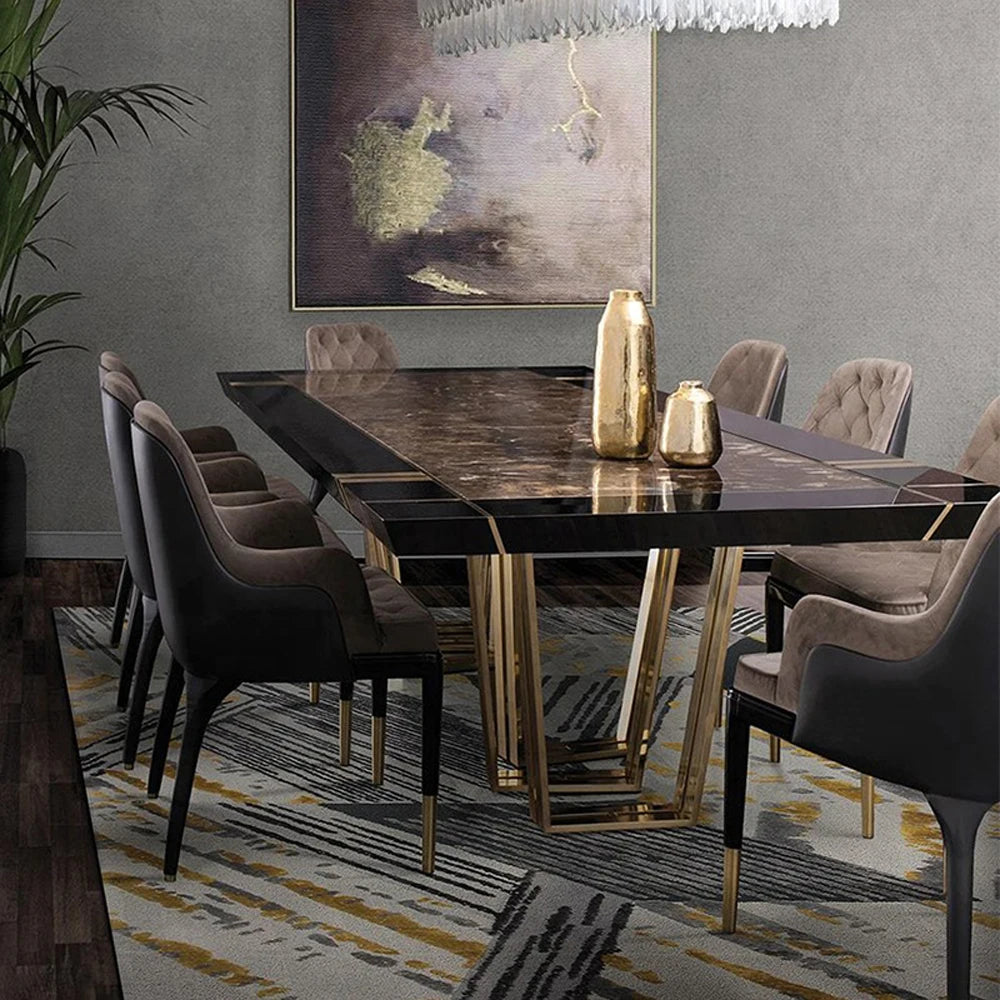 legant Luxury Marble Dining Table Set – Modern Design with 8 Chairs