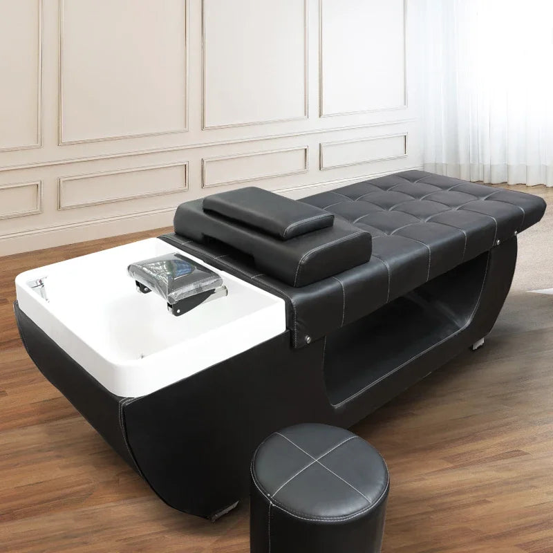 Shower Head Stylist Shampoo Chair Hair Salon Backwash Units Massage Hair Wash Chair Luxury Shampouineuse Salon Equipment MQ50XF