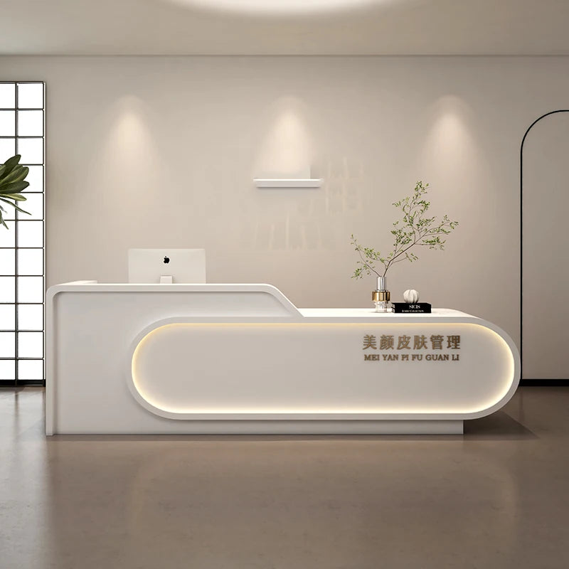 Front Counter Retail Showcase Pulpit Modern Church Home Bar Office Secretary Furniture Aesthetic Salon Reception Business