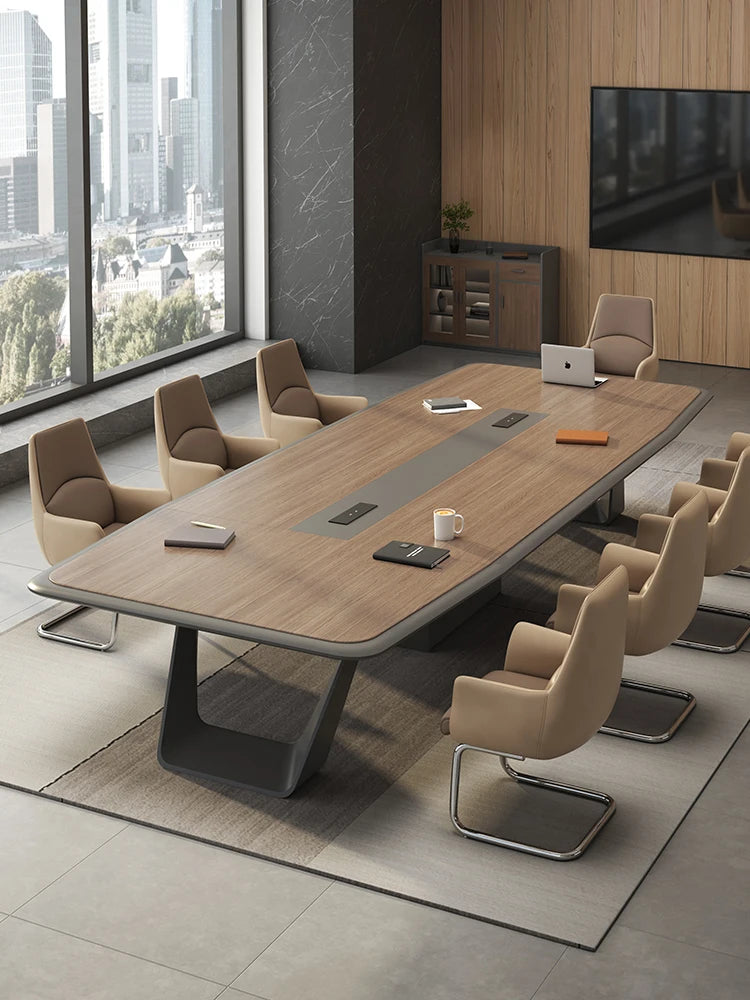 Staff training Modern Long Conference Table & Chair Set