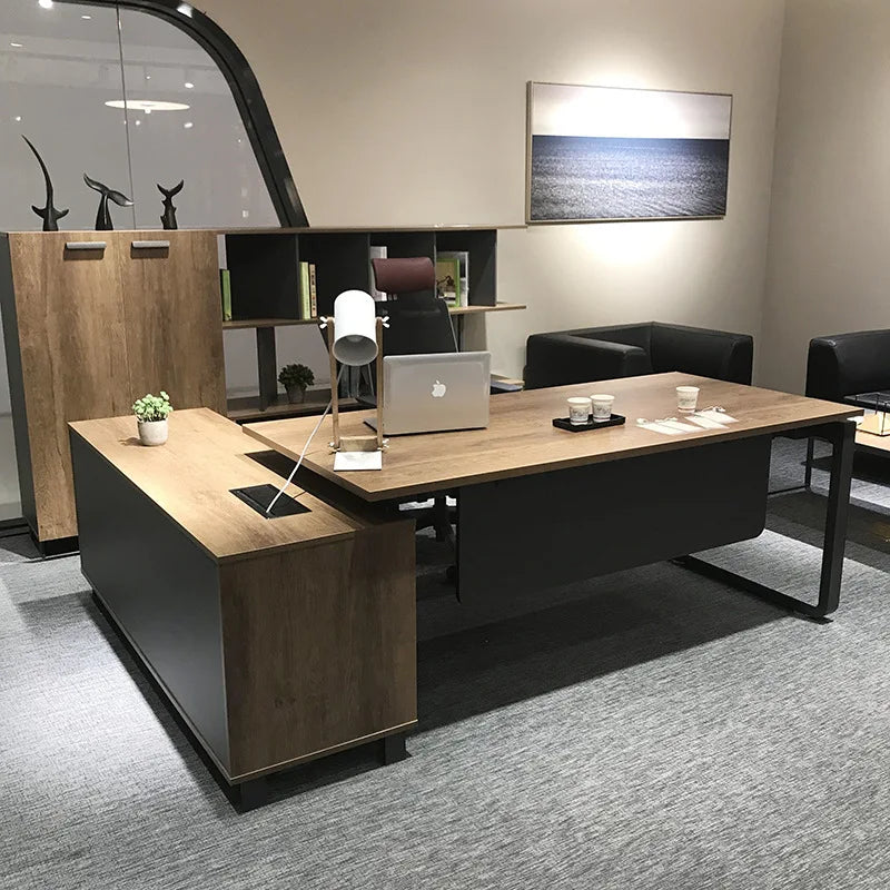 Room Desk Reception Office Work Executive Desks Offer Professional Furniture Minimalist Corner Home Accessories Ufficio Offices