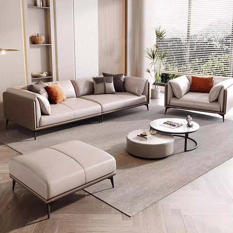 Clouds Reading Sofa, Wooden Upholstered Ergonomic Living Room Couch, Double Cream Cinema Canapé